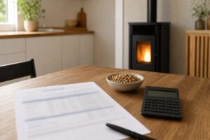 Devis de rénovation énergétique avec granulés de bois et calculatrice